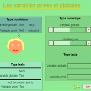 Les variables privé/global Les variables privé/global